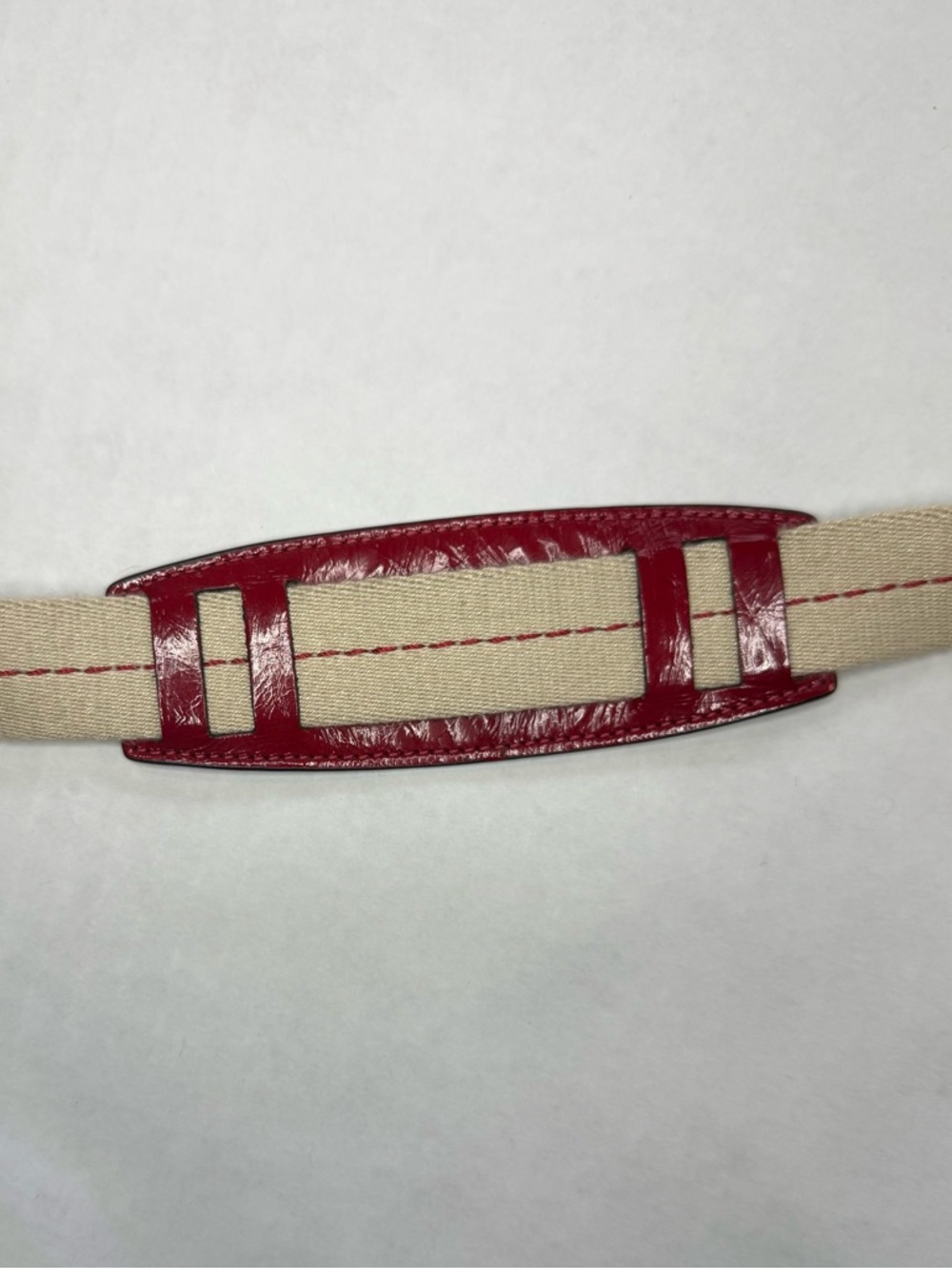 NWT Coach Signature Brown Canvas Crossbody Burgundy Red Stripe Leather Bag - Picture 7 of 8